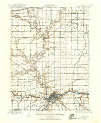 1907 Map of Defiance, 1960 Print