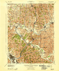 Download a high-resolution, GPS-compatible USGS topo map for Dover, OH (1944 edition)