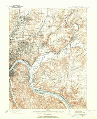 1898 Map of East Cincinnati, 1964 Print