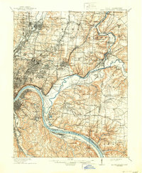 1914 Map of East Cincinnati, 1941 Print