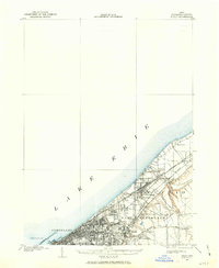 historical topo map of Euclid, OH in 1901