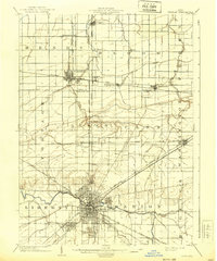 1903 Map of Hancock County, OH, 1939 Print