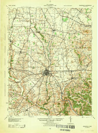 preview thumbnail of historical topo map of Greenfield, OH in 1944