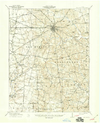 1917 Map of Hillsboro, OH, 1941 Print