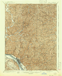 1900 Map of Ironton, 1943 Print