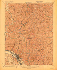 1900 Map of Ironton, 1918 Print