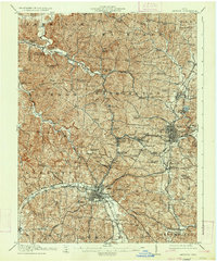 1913 Map of Jackson, 1934 Print