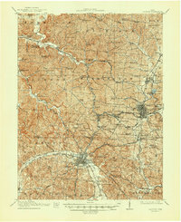 1913 Map of Jackson, 1948 Print