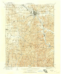 1907 Map of Lancaster, 1958 Print
