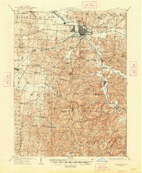 1909 Map of Lancaster, 1948 Print