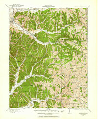 1910 Map of Ross County, OH, 1962 Print