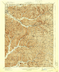 1912 Map of Laurelville, 1939 Print