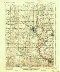 preview thumbnail of historical topo map of Lisbon, OH in 1909