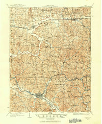 1907 Map of Logan, 1954 Print