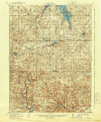 1914 Map of Loudonville, 1944 Print
