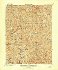 1903 Map of Macksburg, 1958 Print