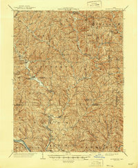 1905 Map of Macksburg, 1948 Print