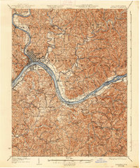 1927 Map of Marietta, 1938 Print