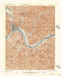 1927 Map of Marietta, 1948 Print