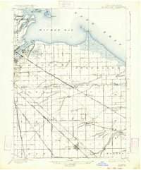 1900 Map of Maumee Bay, 1934 Print