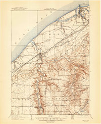 1907 Map of Mentor, 1947 Print