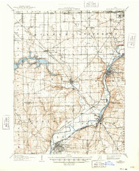 1908 Map of Miamisburg, 1948 Print