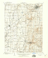 1913 Map of Mount Gilead, 1960 Print