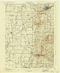 1916 Map of Mount Gilead, 1941 Print