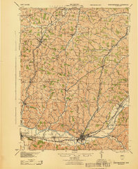 preview thumbnail of historical topo map of Newcomerstown, OH in 1943
