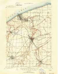 1901 Map of Oberlin, 1952 Print