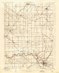 1908 Map of Ottawa, OH, 1936 Print