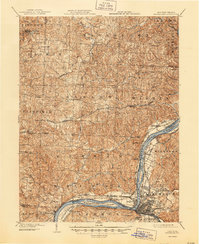 1904 Map of Parkersburg, 1944 Print