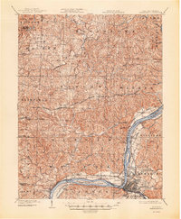 1904 Map of Parkersburg, 1948 Print