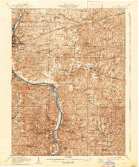 preview thumbnail of historical topo map of Philo, OH in 1910