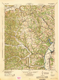 preview thumbnail of historical topo map of Piketon, OH in 1944