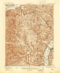 preview thumbnail of historical topo map of Piketon, OH in 1917