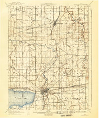 1911 Map of Spencerville, 1942 Print