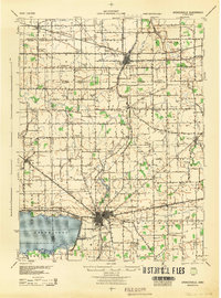 preview thumbnail of historical topo map of Spencerville, OH in 1944