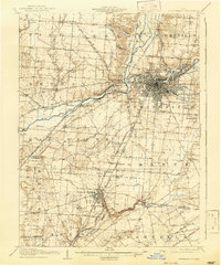 1906 Map of Springfield, 1942 Print