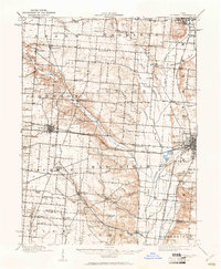 1914 Map of St. Paris, OH, 1961 Print