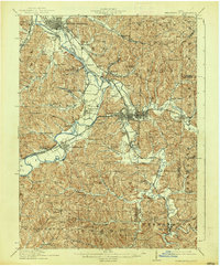 1911 Map of Uhrichsville, 1937 Print