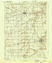 1907 Map of Upper Sandusky, 1943 Print