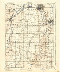 1908 Map of Warren, 1937 Print