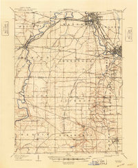 1908 Map of Warren, 1948 Print