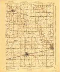 1913 Map of Wauseon, 1941 Print