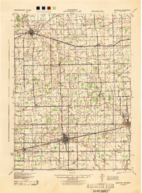 1943 Map of Wauseon, 1944 Print
