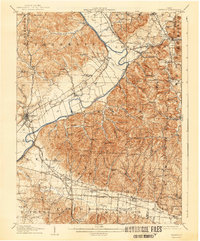 1908 Map of Waverly, 1944 Print