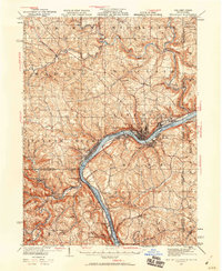 1937 Map of Wellsville, 1960 Print