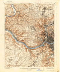 1914 Map of West Cincinnati, 1938 Print