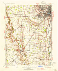 1923 Map of West Columbus, 1955 Print